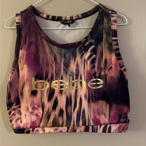 Bebe Tie-Dye Top with Logo